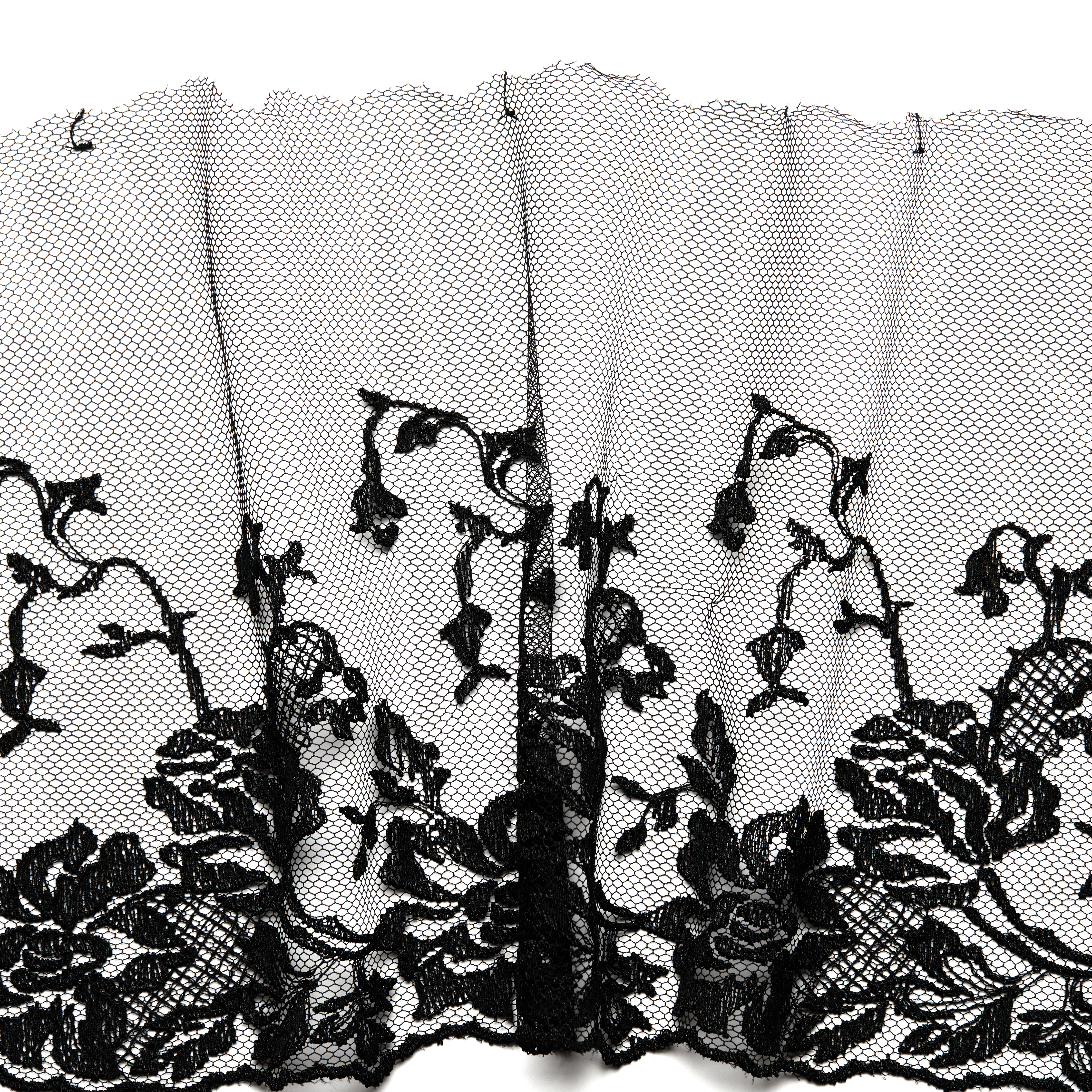 Вышивка на сетке неэластичной HA-40479B (Черный, Стандарт, БП)