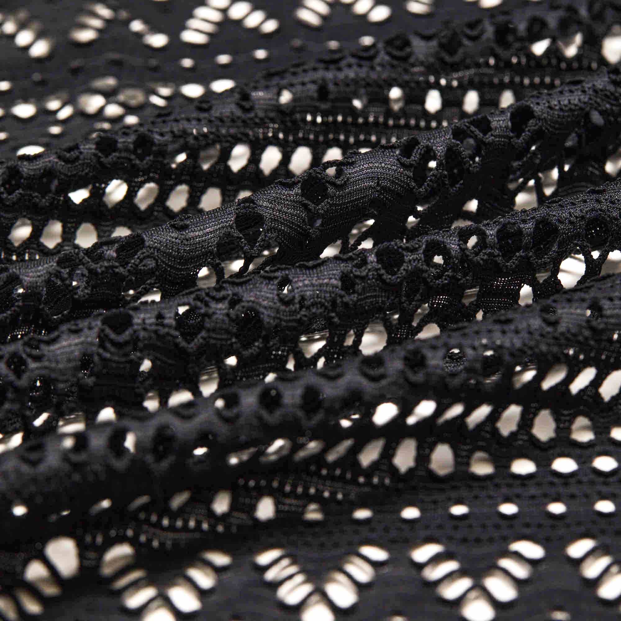 Сетка Эластичная Декоративная Y139 (Черный, Стандарт, 19-4007)