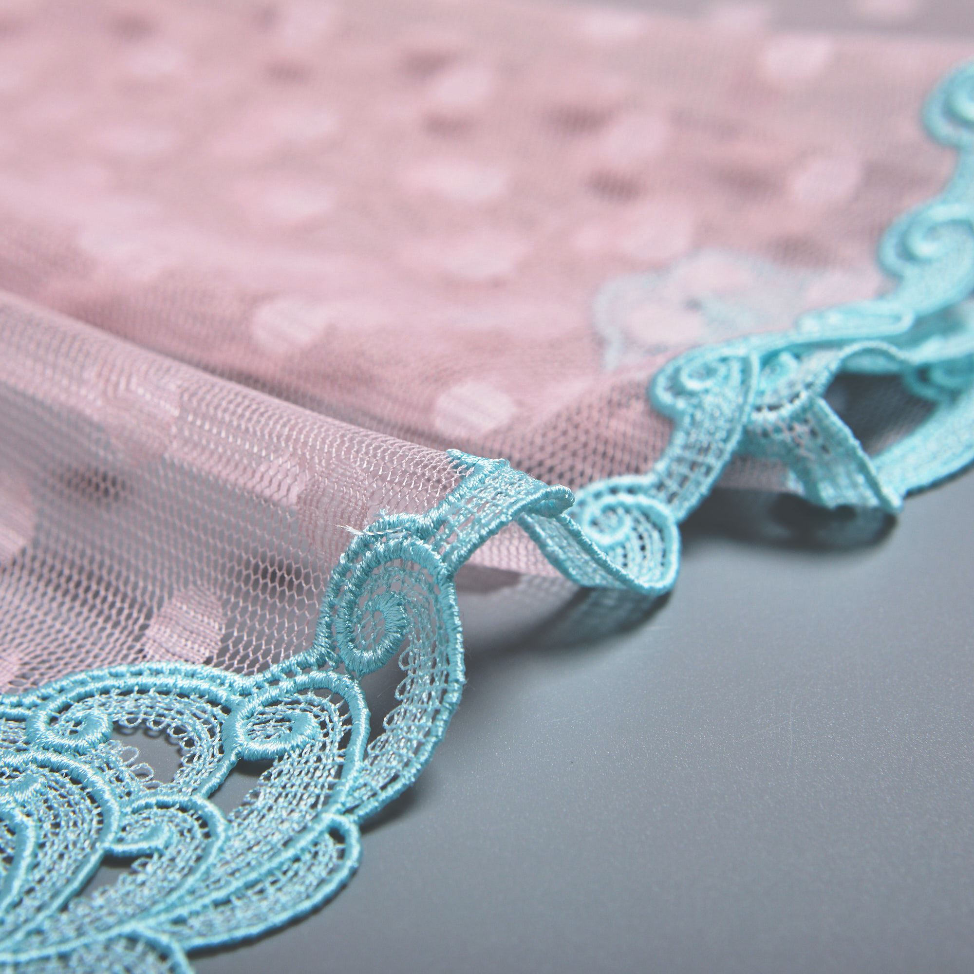 Вышивка на сетке неэластичной HA-30627A (Розовый, Col.A, БП)