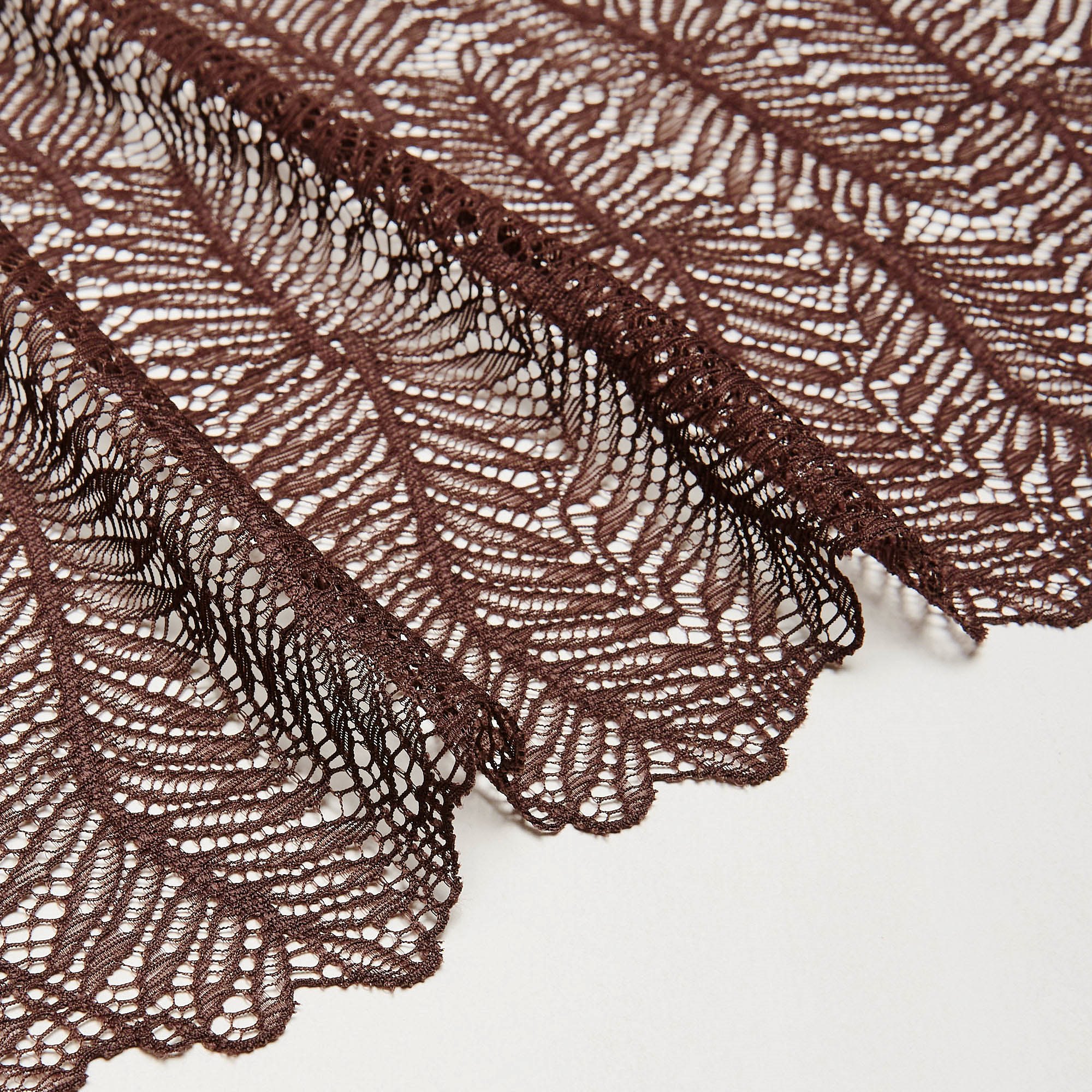 Кружево эластичное b61459 (Коричневый, SH220921195C, 19-1012)