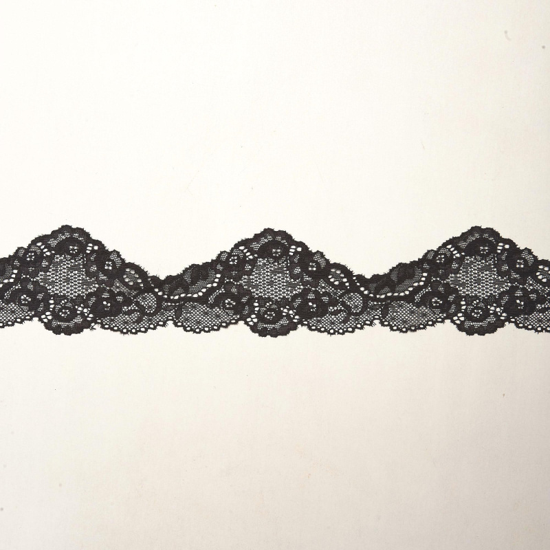 Кружево Эластичное Узкое 506754 (Черный, Стандарт, БП)