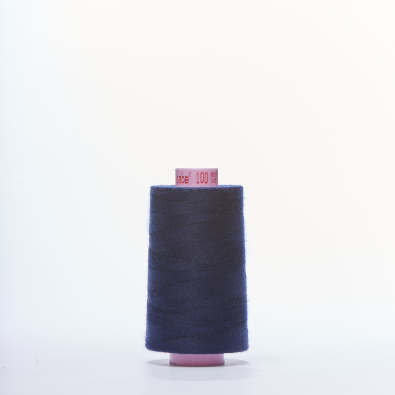 Нитки Армированные Saba 100 (Синий, 5068, 19-3810)