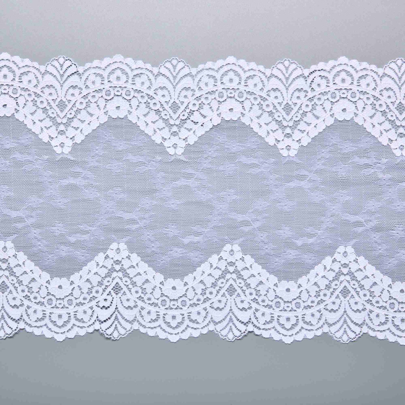 Кружево Эластичное HR090M (Белый, Стандарт, БП)