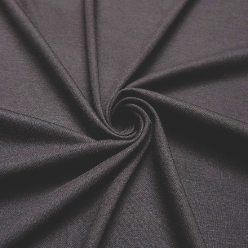 Хлопок трикотажный KL9027 (Черный, deep black A, 19-4007)