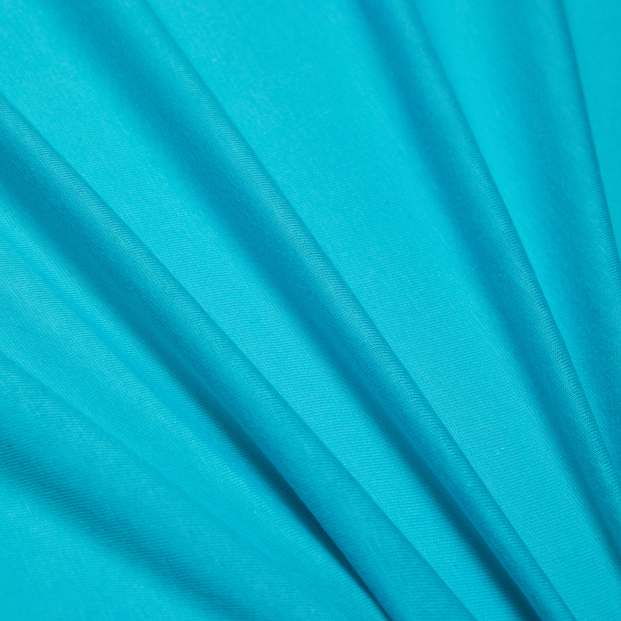 Хлопок трикотажный 2274 (Бирюзовый, морская  лазурь, БП)