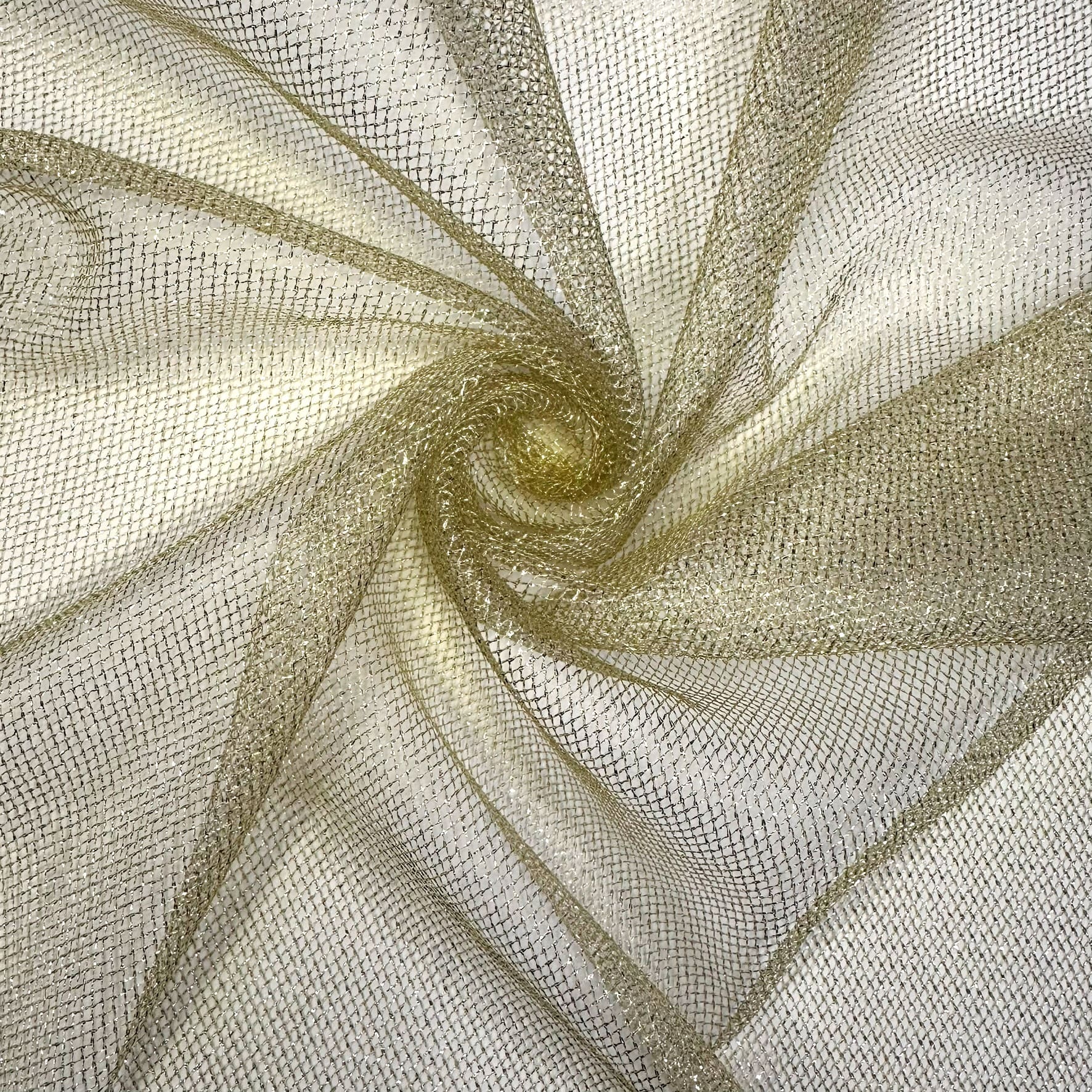 Сетка неэластичная декоративная ZTMM001 (Золотой, light gold, 16-0836)