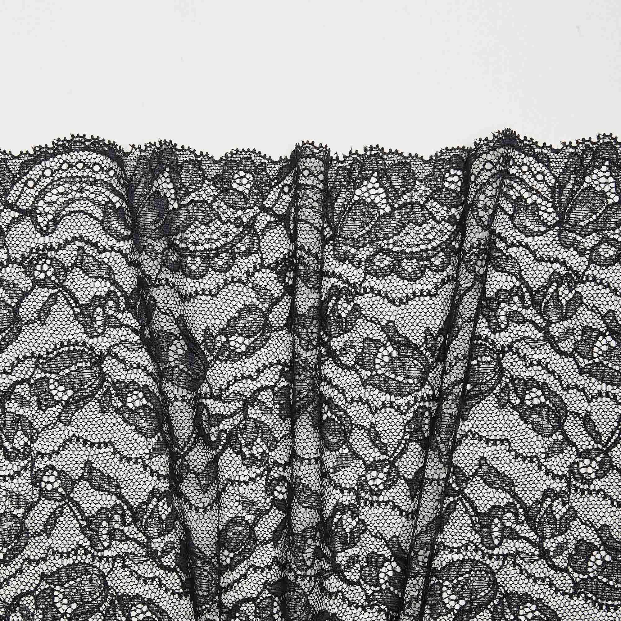 Кружево эластичное HZ5272N (Черный, стандарт, 19-4007)