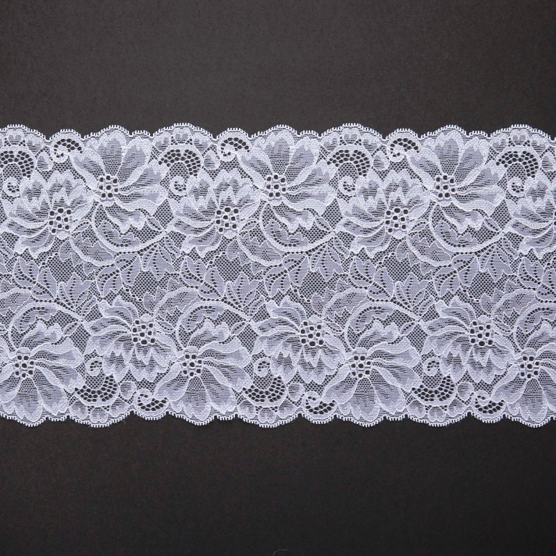 Кружево эластичное H070282S (Белый, Стандарт, БП)