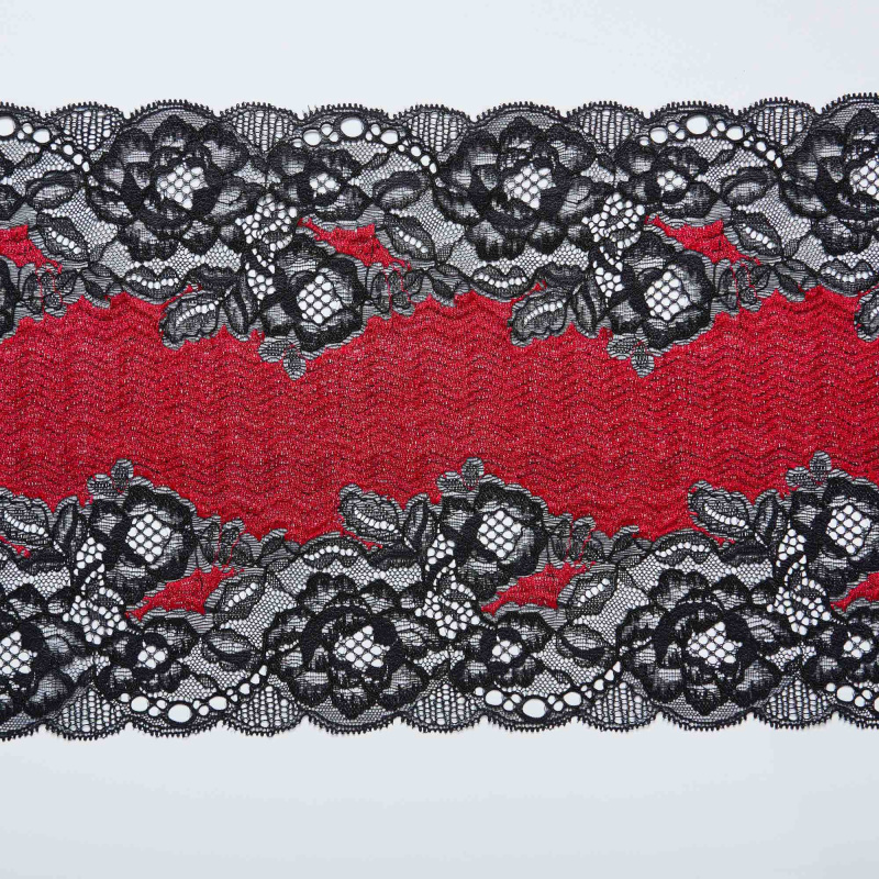 Кружево Эластичное HX616M (Красный, DR001435, БП)