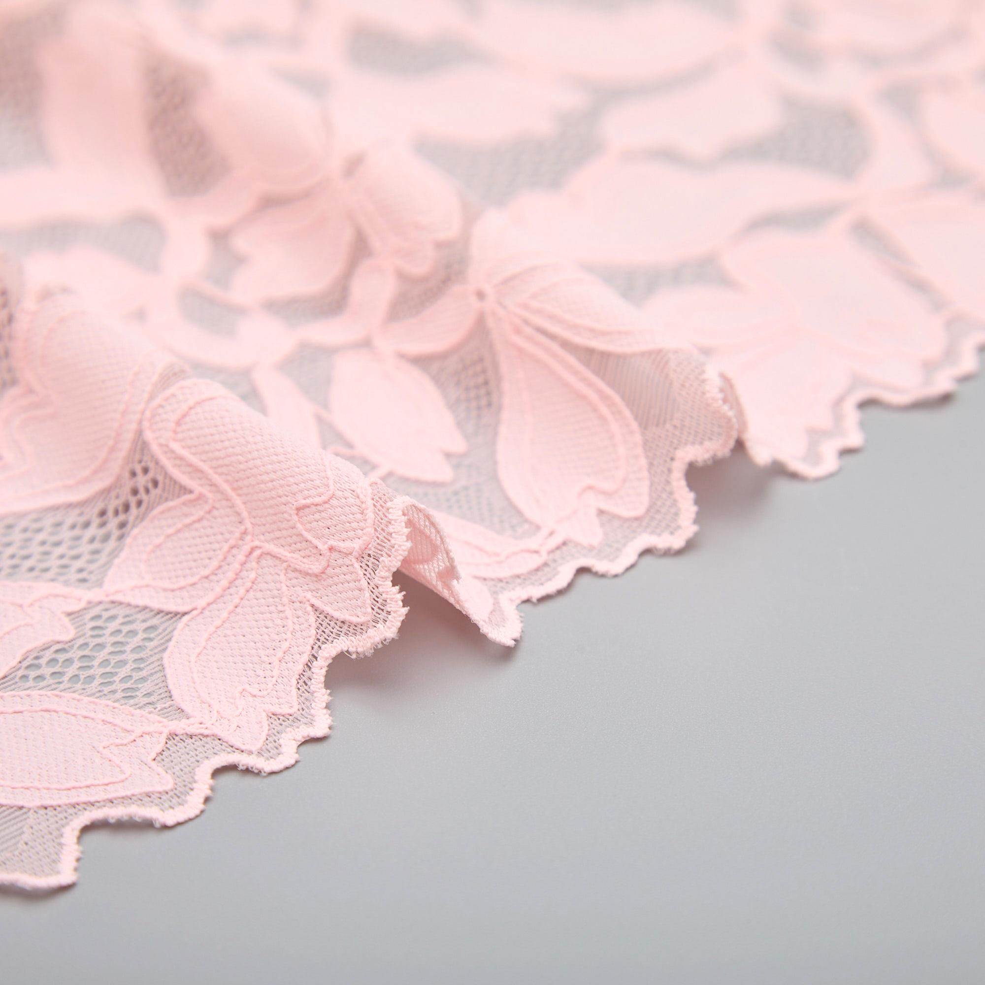 Кружево эластичное b64157 (Розовый, QH240228014A, 13-1520)