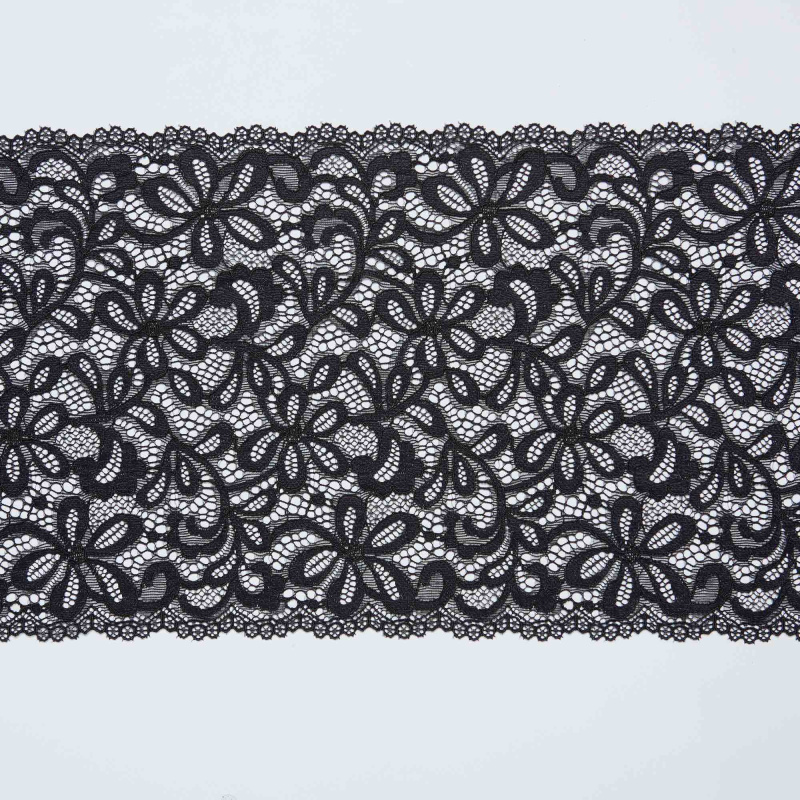 Кружево Эластичное HR397A (Черный, B10, БП)
