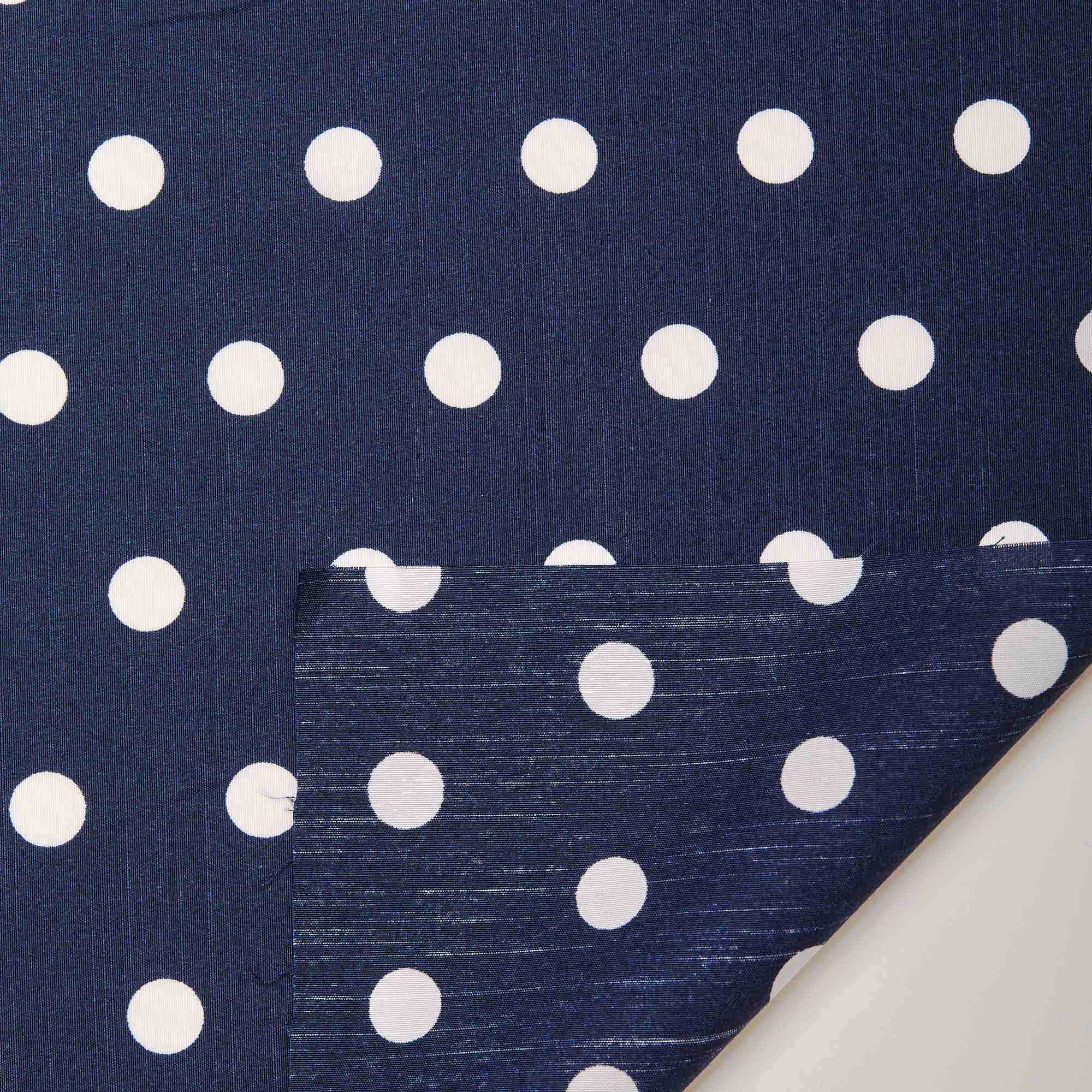 Хлопок тканый принт WHSH-SC1420 (Синий, Polka dots/navy, БП)