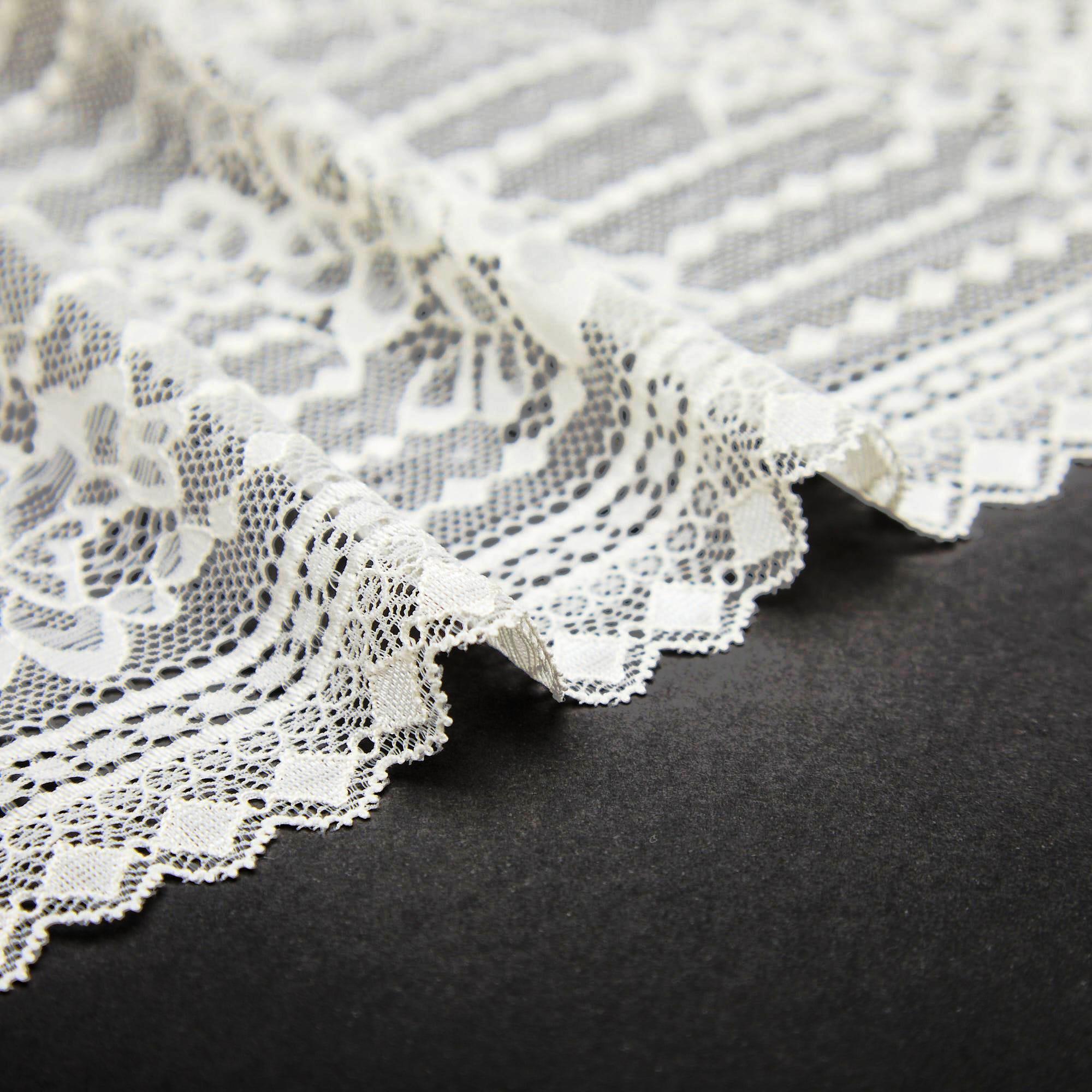 Кружево эластичное V63510 (Айвори, QH240228117A, 11-0103)