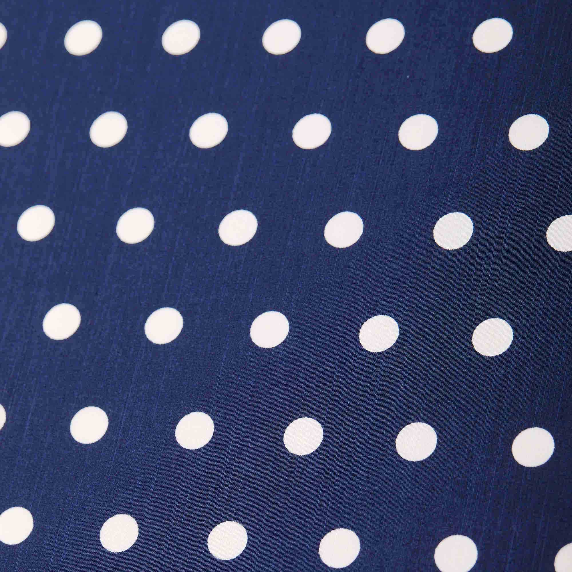 Хлопок тканый принт WHSH-SC1420 (Синий, Polka dots/navy, БП)