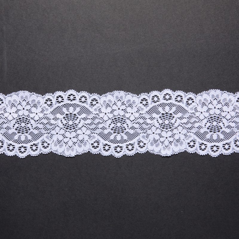 Кружево Эластичное Узкое H07605D (Белый, Стандарт, БП)