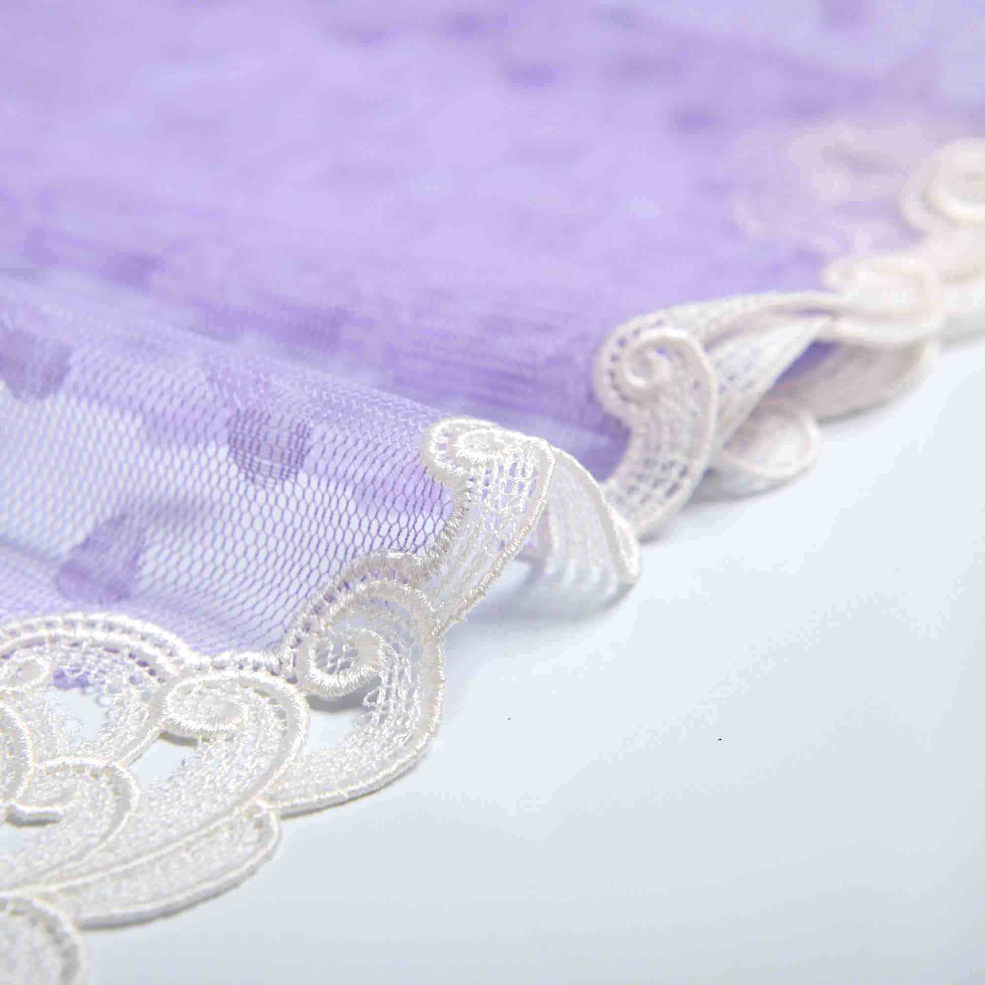 Вышивка на сетке неэластичной HA-30627A (Сиреневый, col.C, БП)