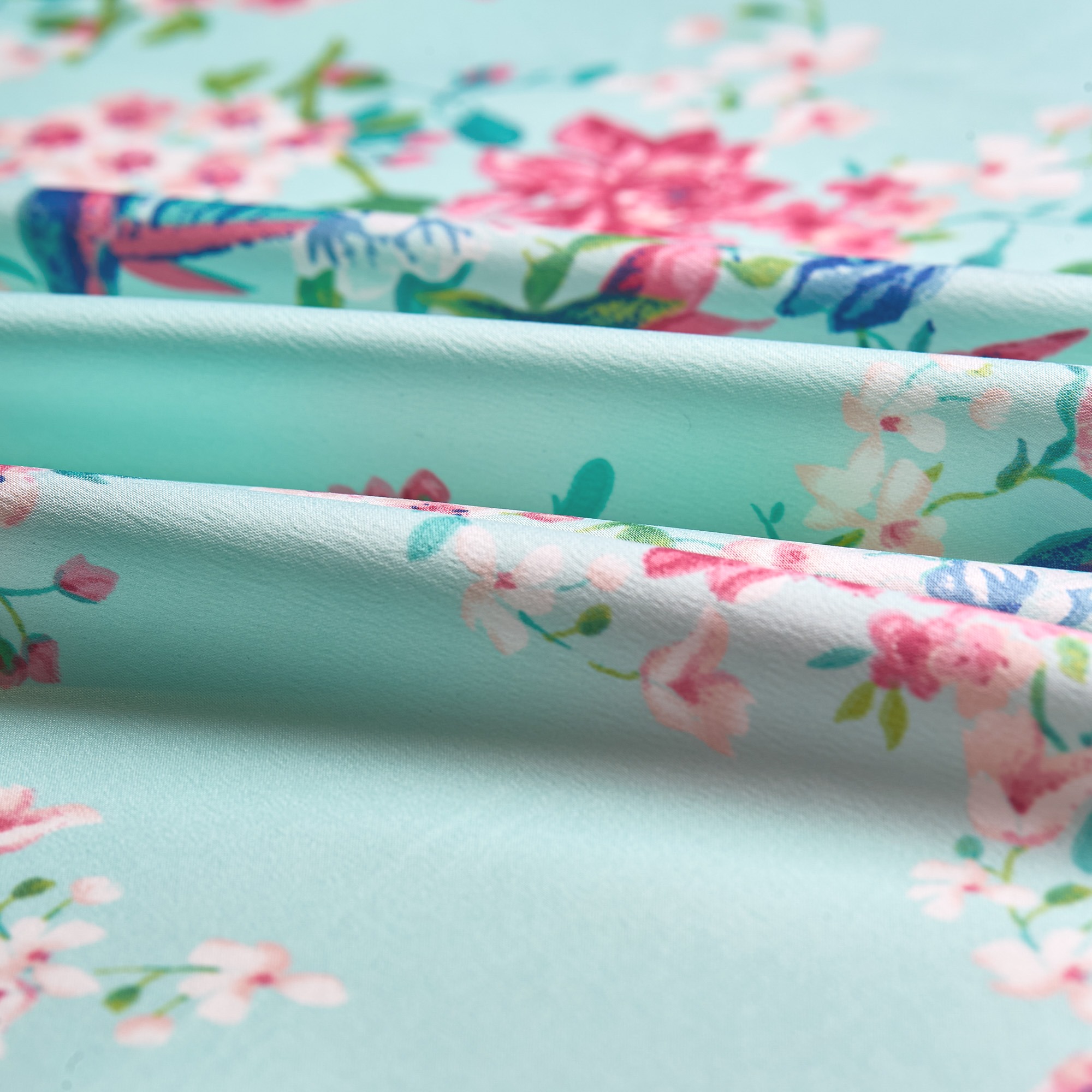 Сатин Эластичный Принт W20-13B P (Ментоловый, ZW15-008, БП)