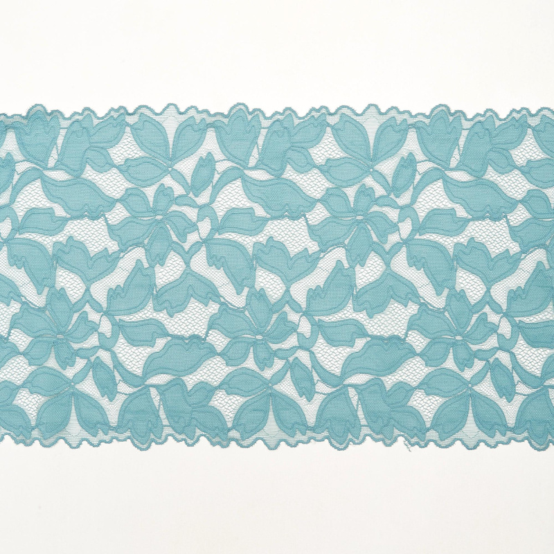 Кружево эластичное b64157 (Зеленый, ZH240228019C, 16-4712)