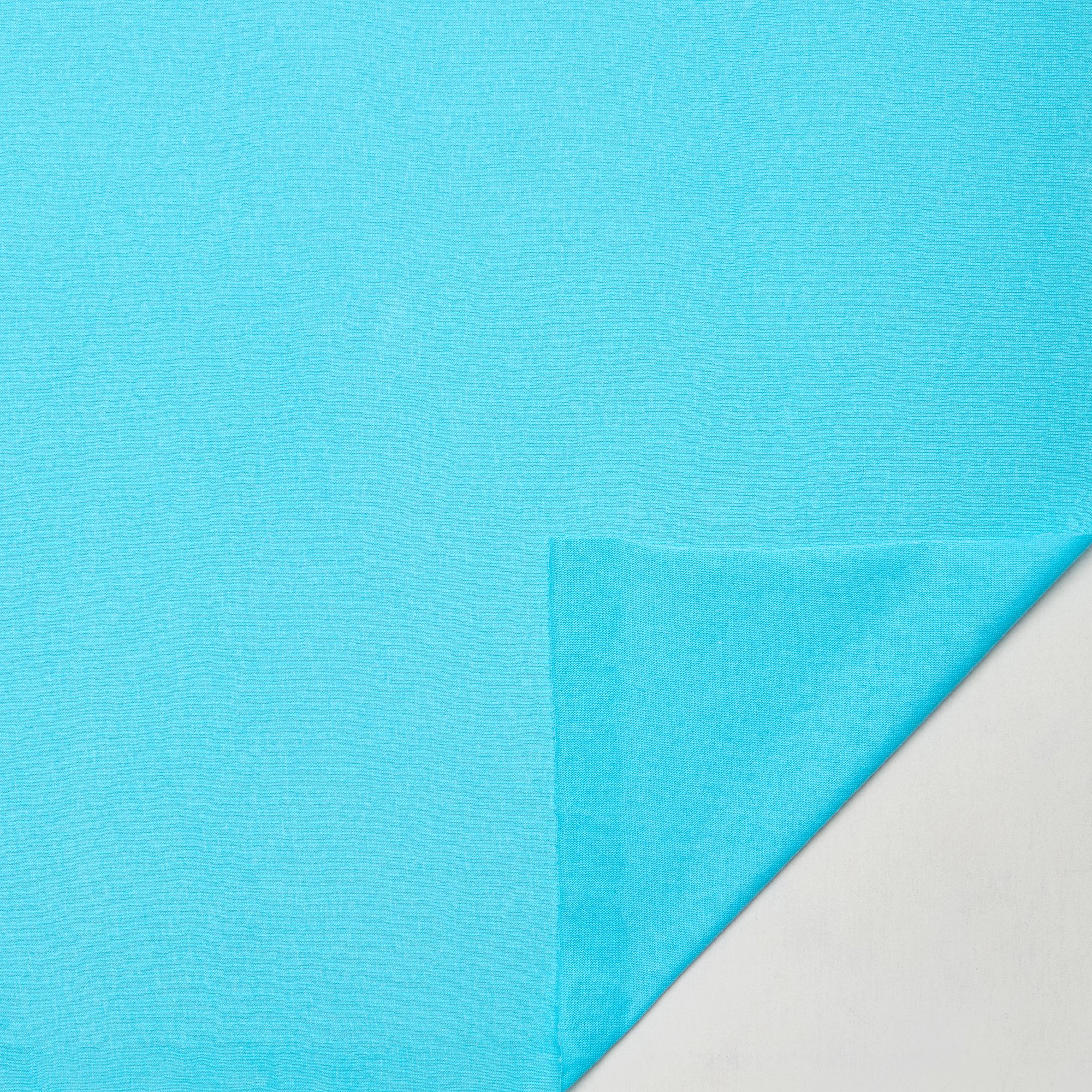 Хлопок трикотажный 11/21 (Бирюзовый, голубая фантазия, 17-5936)