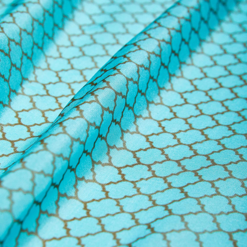 Шелк принт wh10146-8a (Голубой, blue romb, БП)