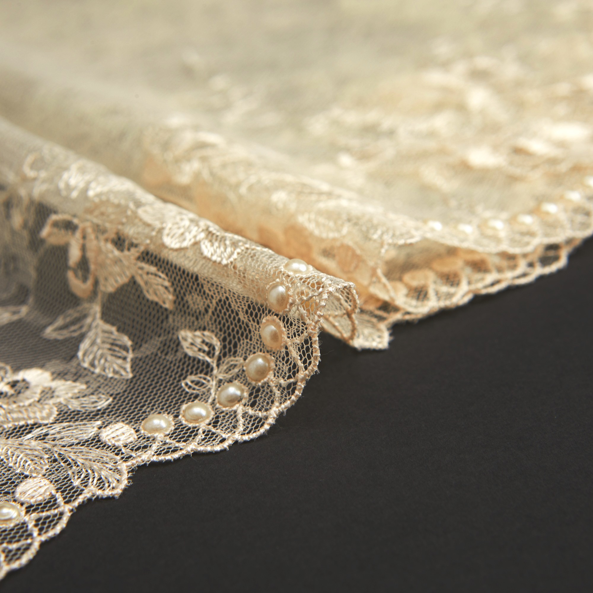 Вышивка на сетке неэластичной ENT00239C (Айвори, 032, БП)