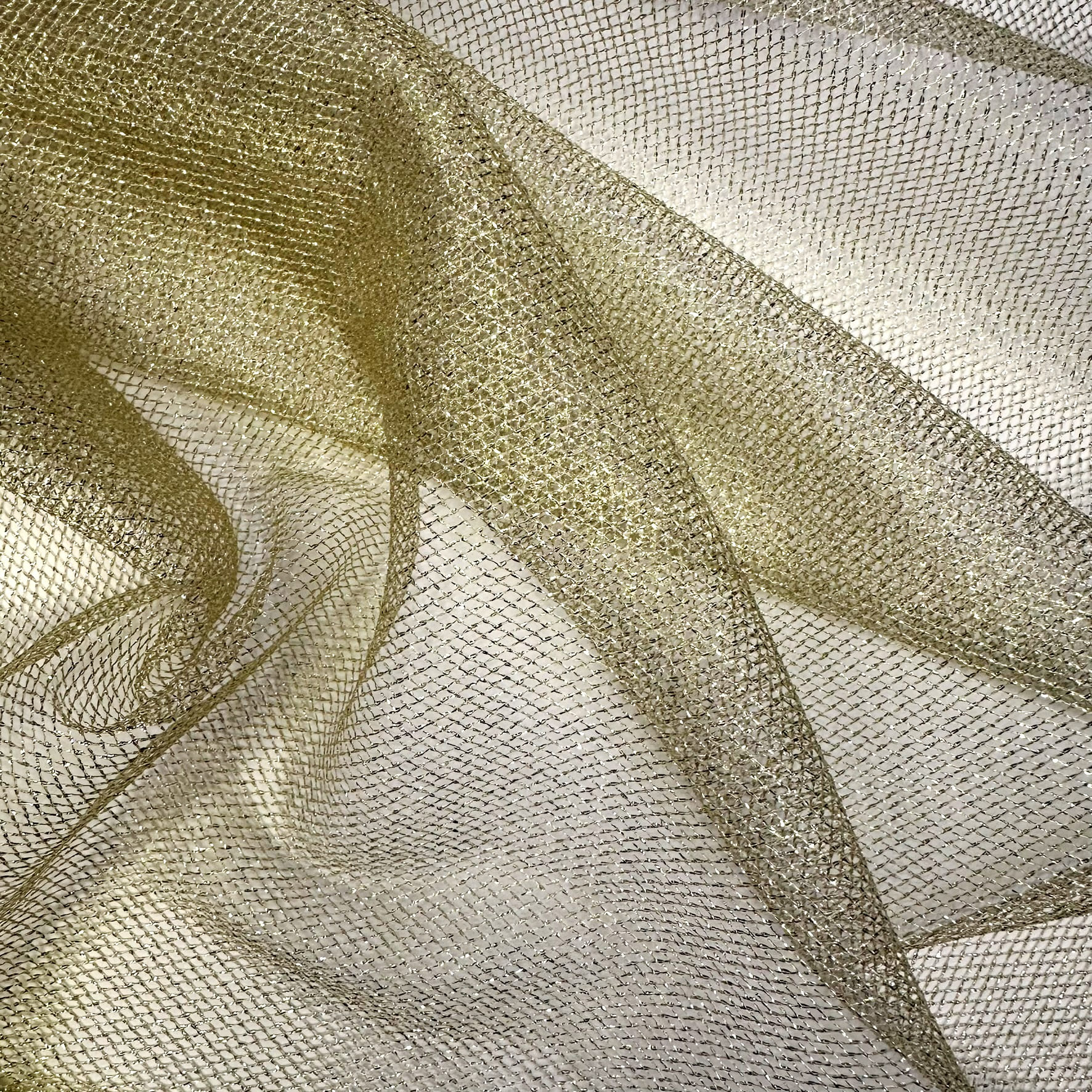 Сетка неэластичная декоративная ZTMM001 (Золотой, light gold, 16-0836)