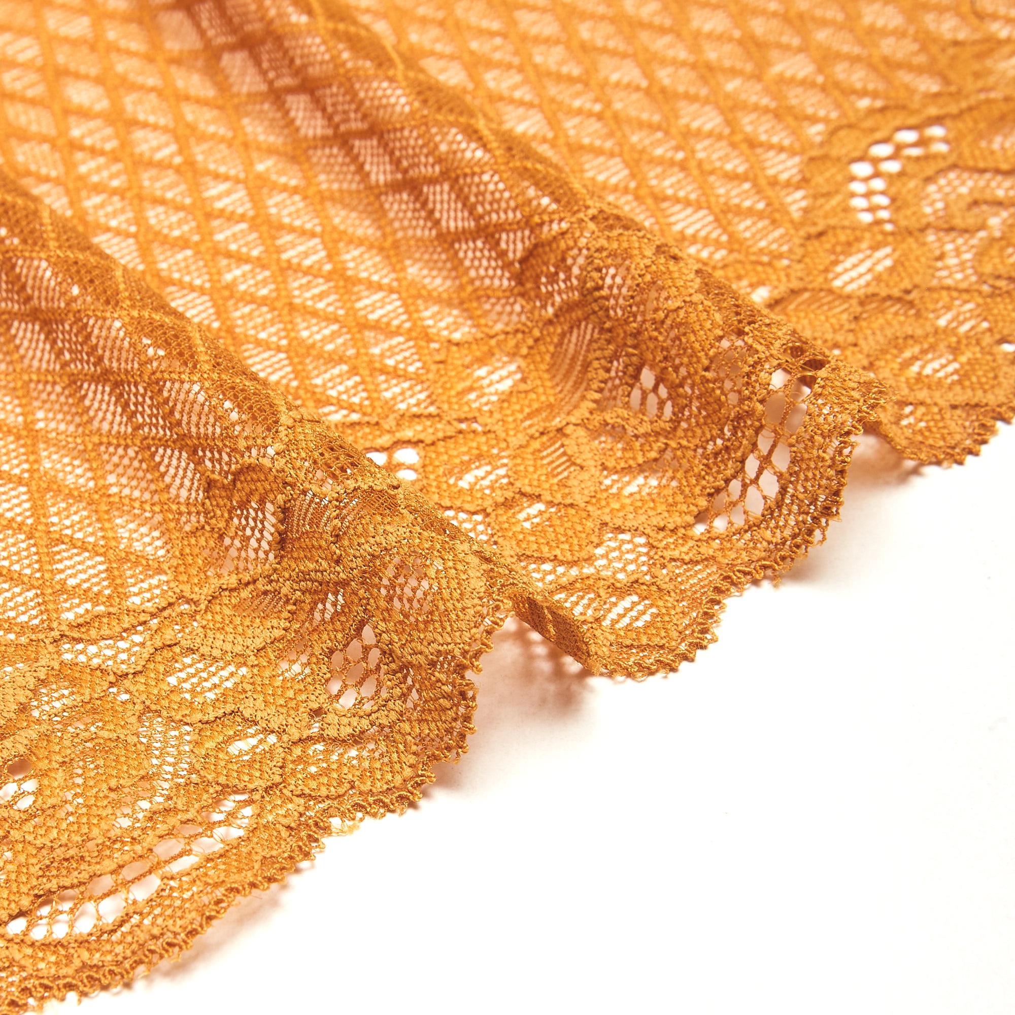 Кружево эластичное V63609 (Желтый, SH211210067A, 18-1160)