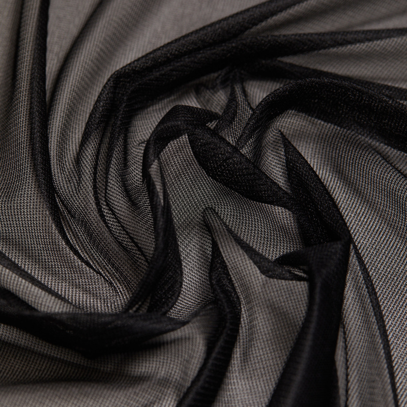 Сетка неэластичная 459 (Черный, 170, 19-4007)