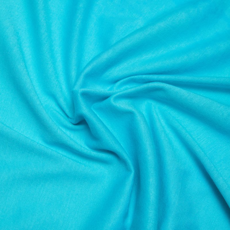 Хлопок трикотажный 2274 (Бирюзовый, морская  лазурь, БП)