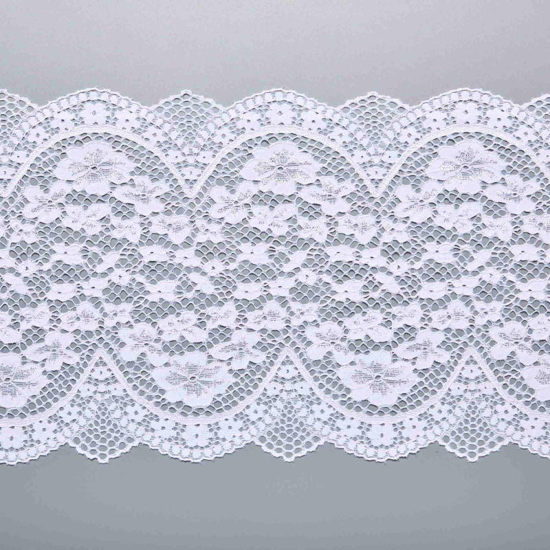 Кружево Эластичное HD090A (Белый, Стандарт, БП)