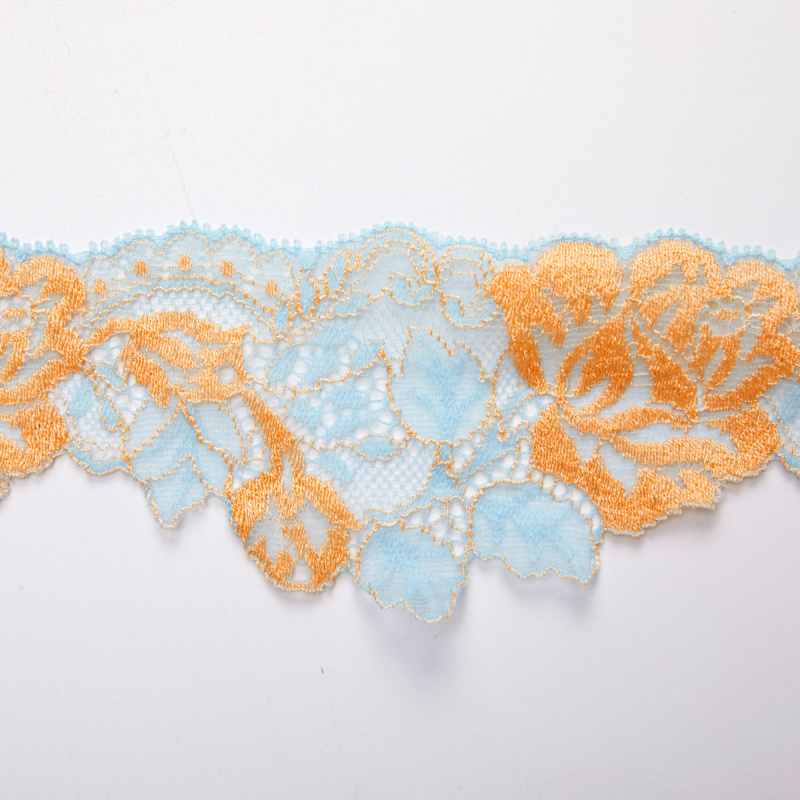 Кружево Эластичное Узкое 125195 (Голубой, 407569, БП)