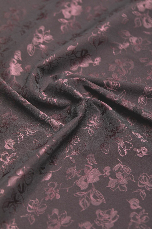 Сатин Эластичный Принт WXQ-1033 (Коричневый, TS-4255F-A, БП)