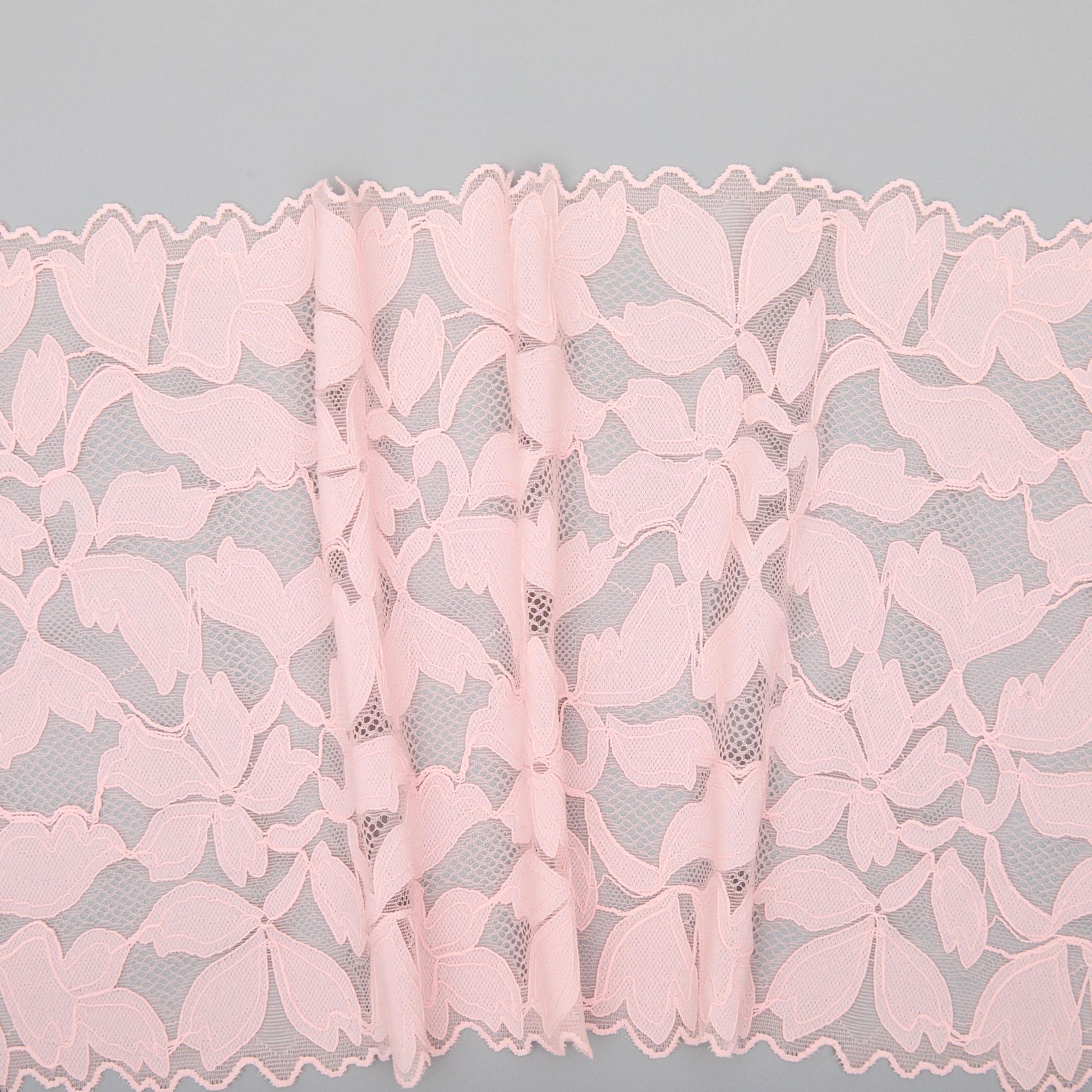 Кружево эластичное b64157 (Розовый, QH240228014A, 13-1520)