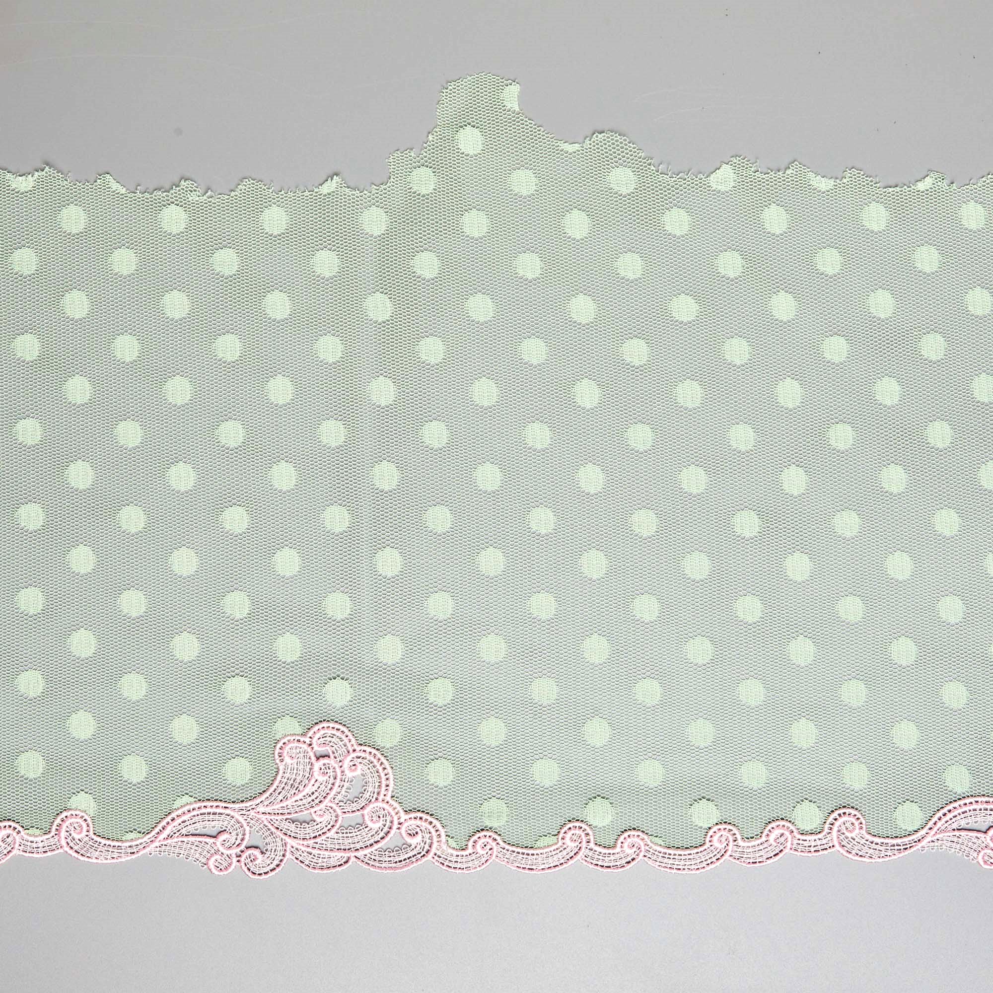 Вышивка на сетке неэластичной HA-30627A (Салатовый, col.B, БП)