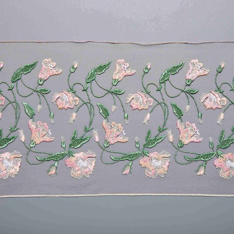 Вышивка На Сетке Неэластичной 420312 (Персиковый, skin/white, БП)