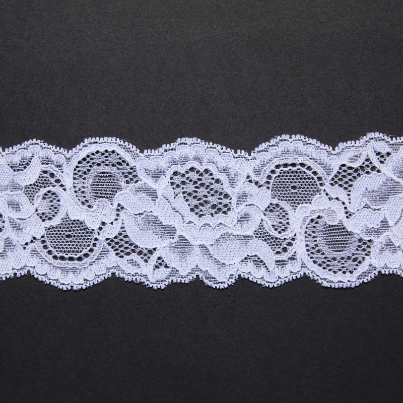 Кружево Эластичное Узкое 606060 (Белый, Стандарт, БП)