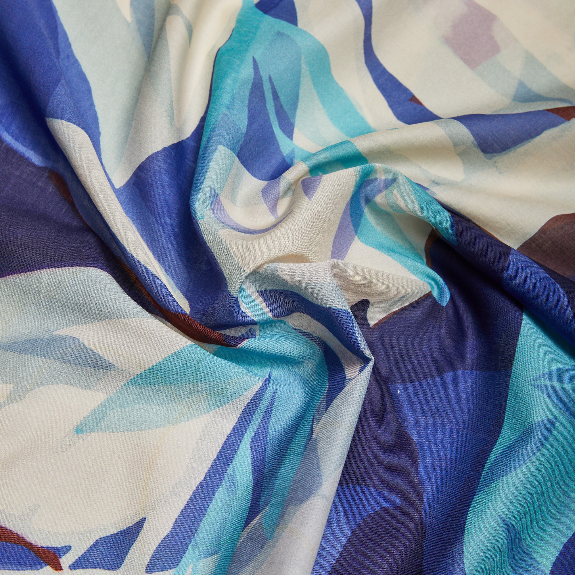 Хлопок тканый принт Long Care (Айвори, Айвори, 12-0304)