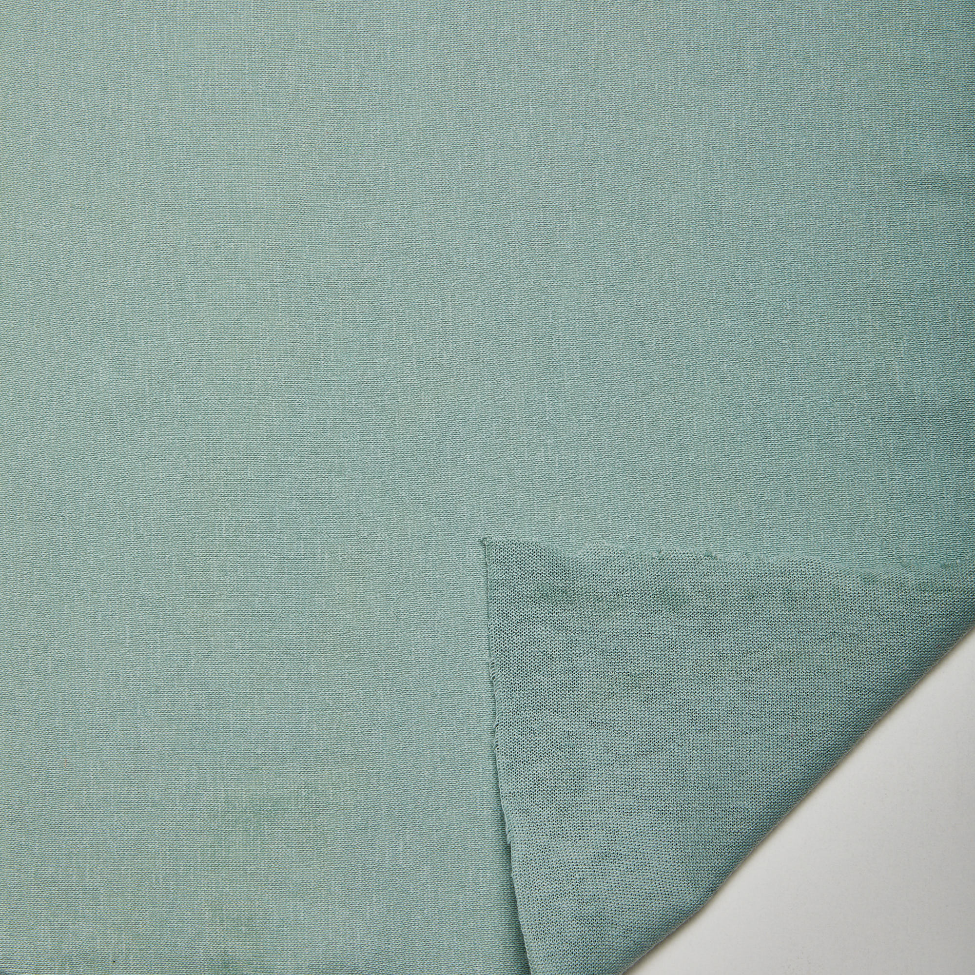 Хлопок трикотажный 11/21 (Зеленый, голубая дымка, 16-5808)