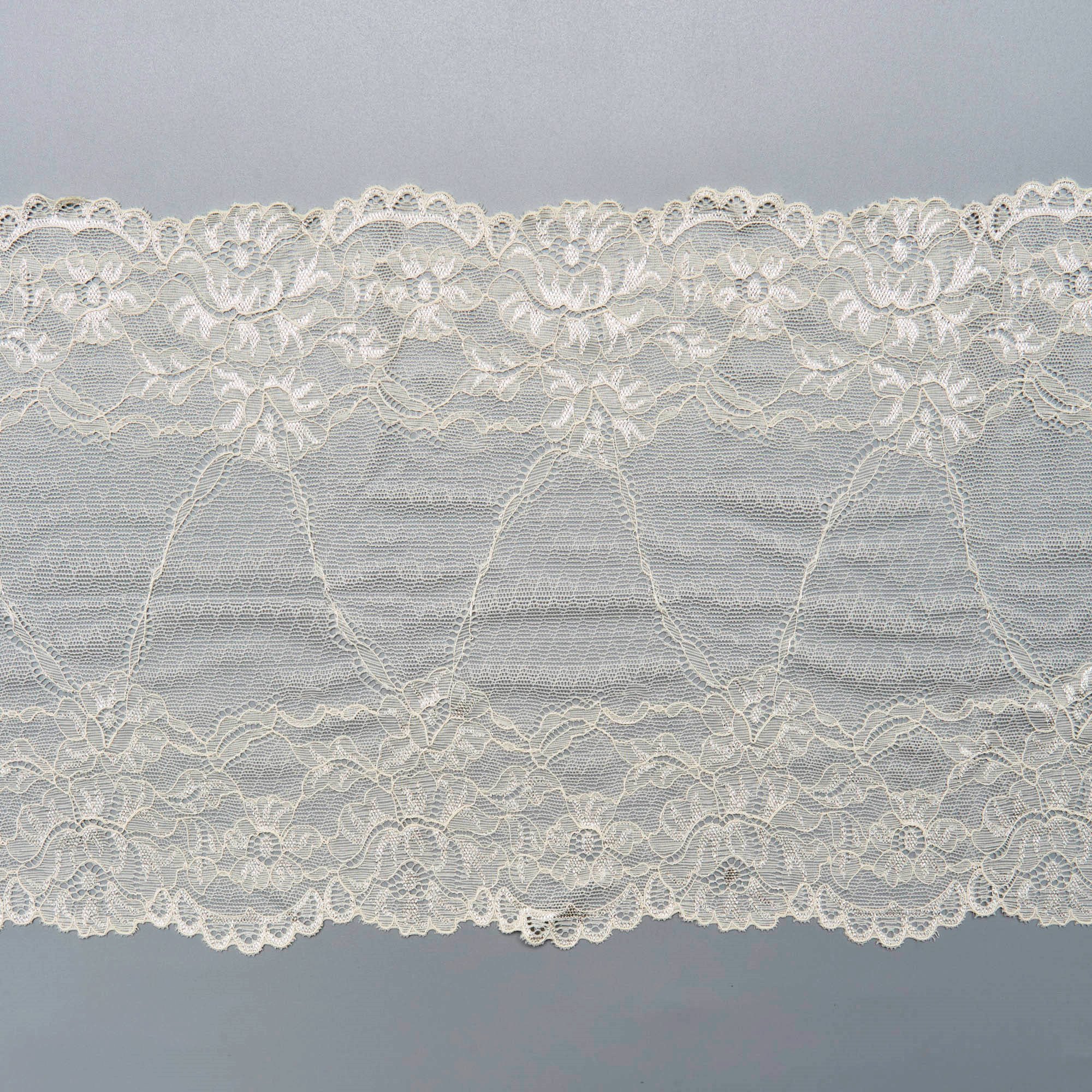 Кружево Эластичное 6348 (Айвори, QH220615229C, 11-0701)