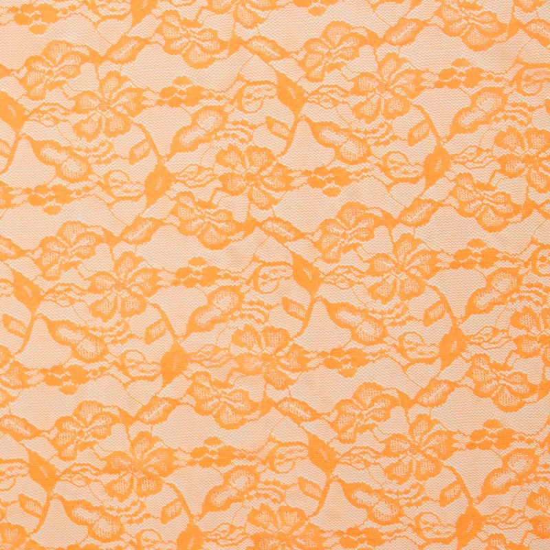 Кружевное Эластичное Полотно L02116D (Оранжевый, neon orange, БП)