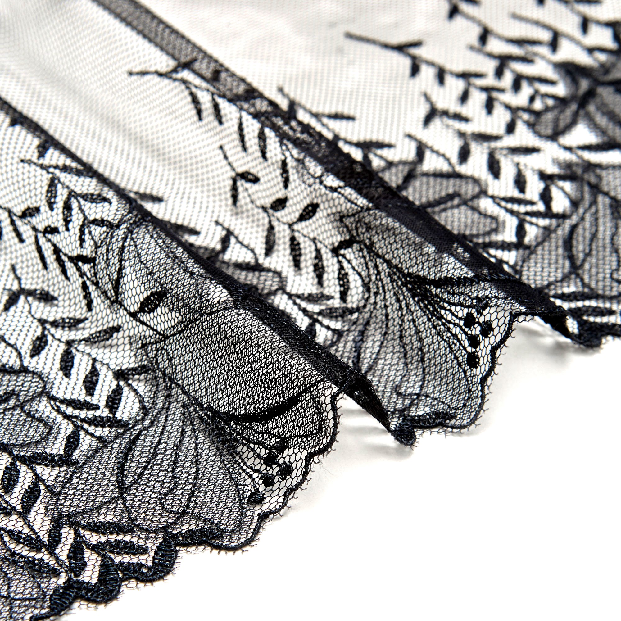 Вышивка на сетке неэластичной ent02796a (Черный, 031, 19-4007)