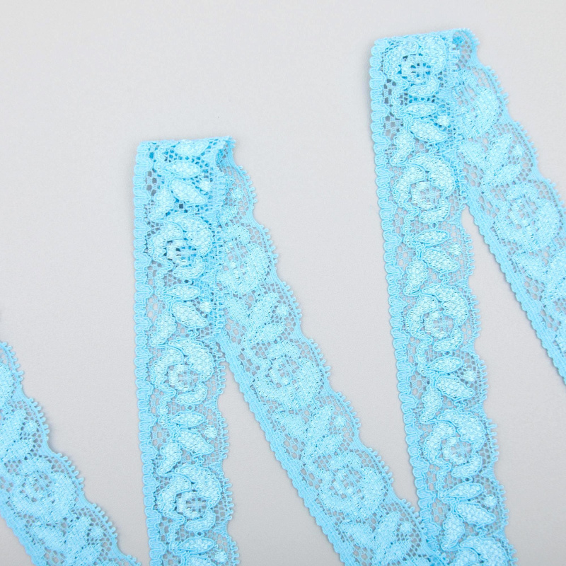Кружево Эластичное Узкое 106164 (Голубой, C13035173, БП)