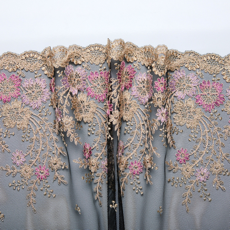 Вышивка На Сетке Неэластичной 421076-6476 (Черный, Col.E, БП)