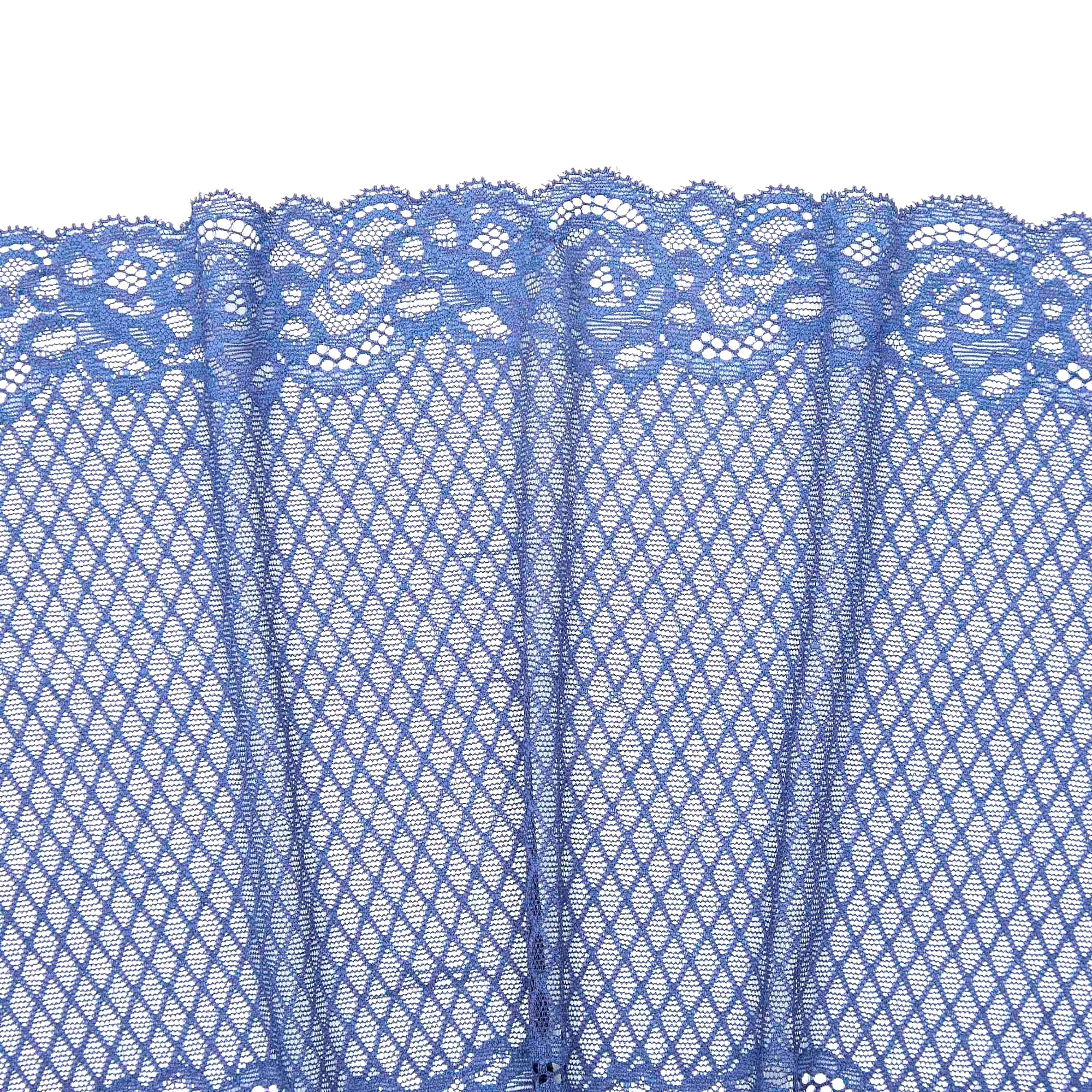 Кружево эластичное V63609 (Синий, SH211210068A, 19-3921)