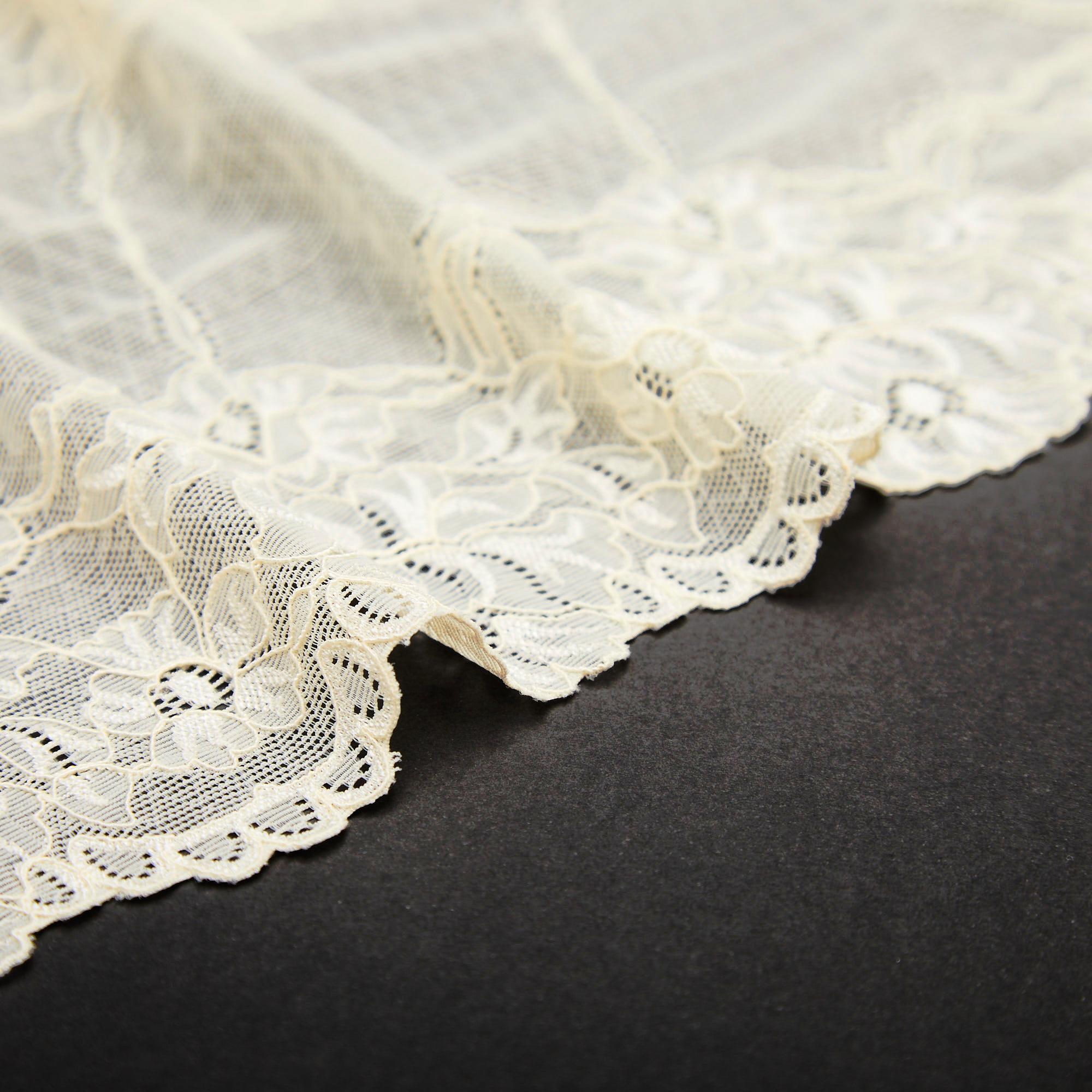 Кружево Эластичное 6348 (Айвори, QH230403193A, 11-0510)