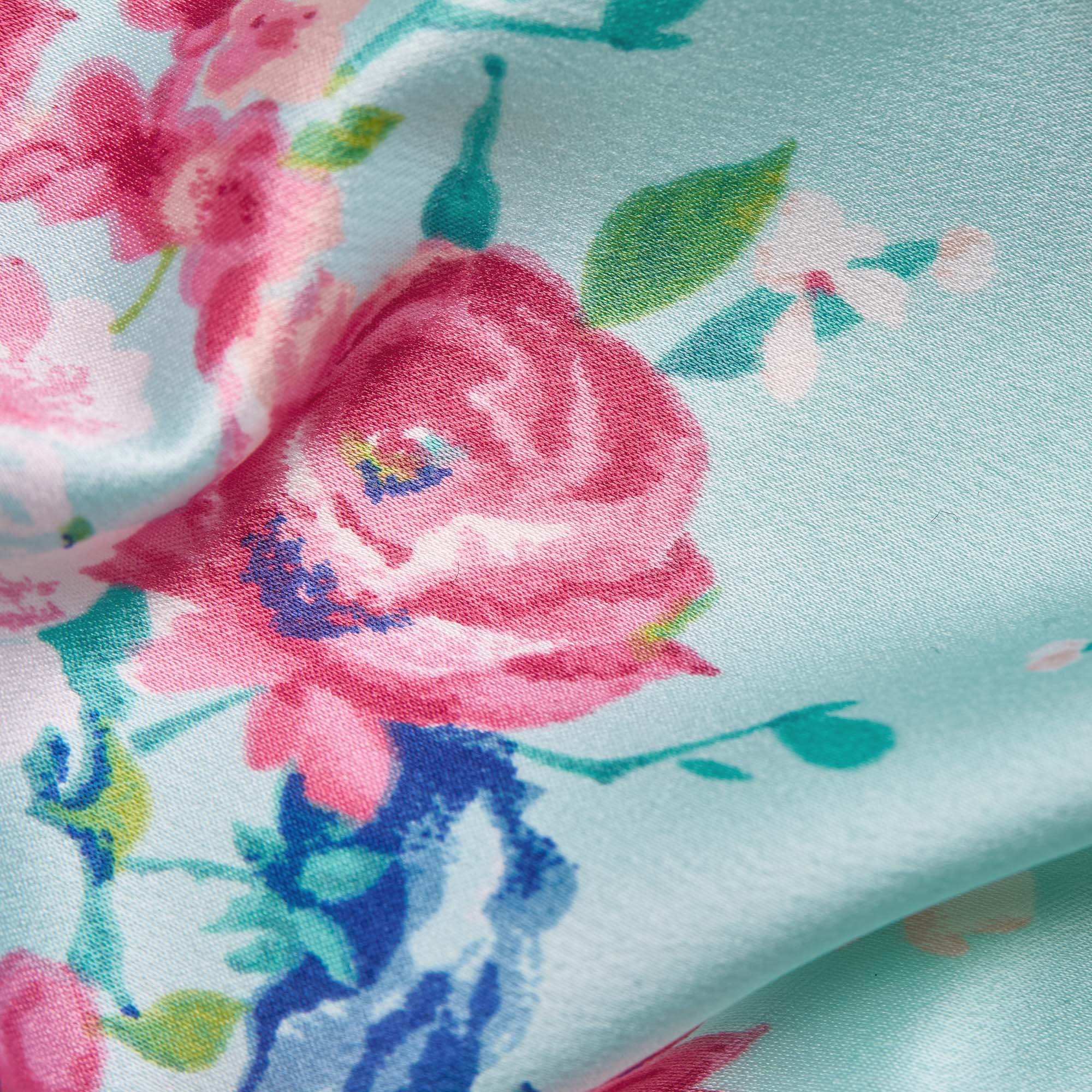 Сатин Эластичный Принт W20-13B P (Ментоловый, ZW15-008, БП)