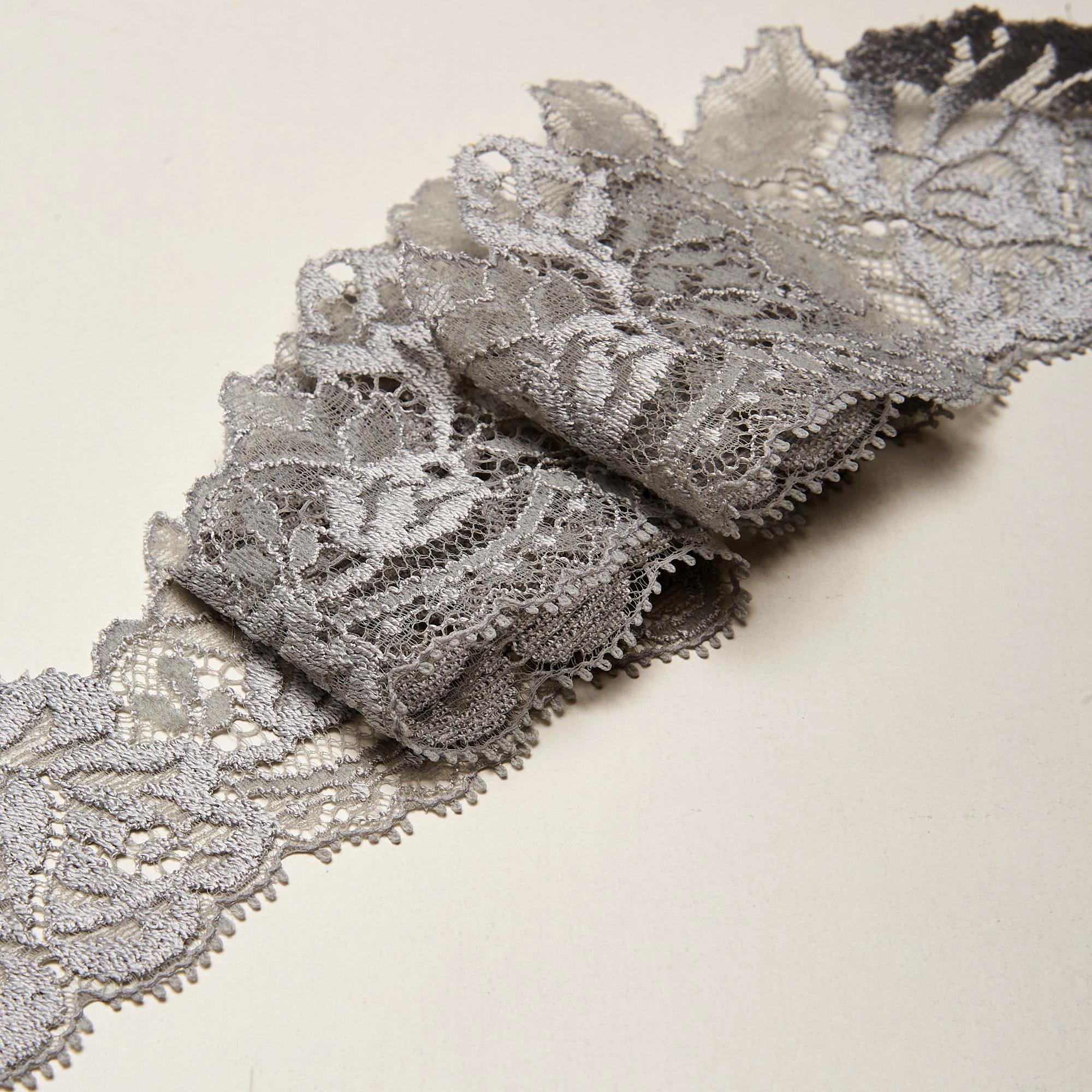 Кружево эластичное 105195/2 (Серый, 16-0000, 16-0000)