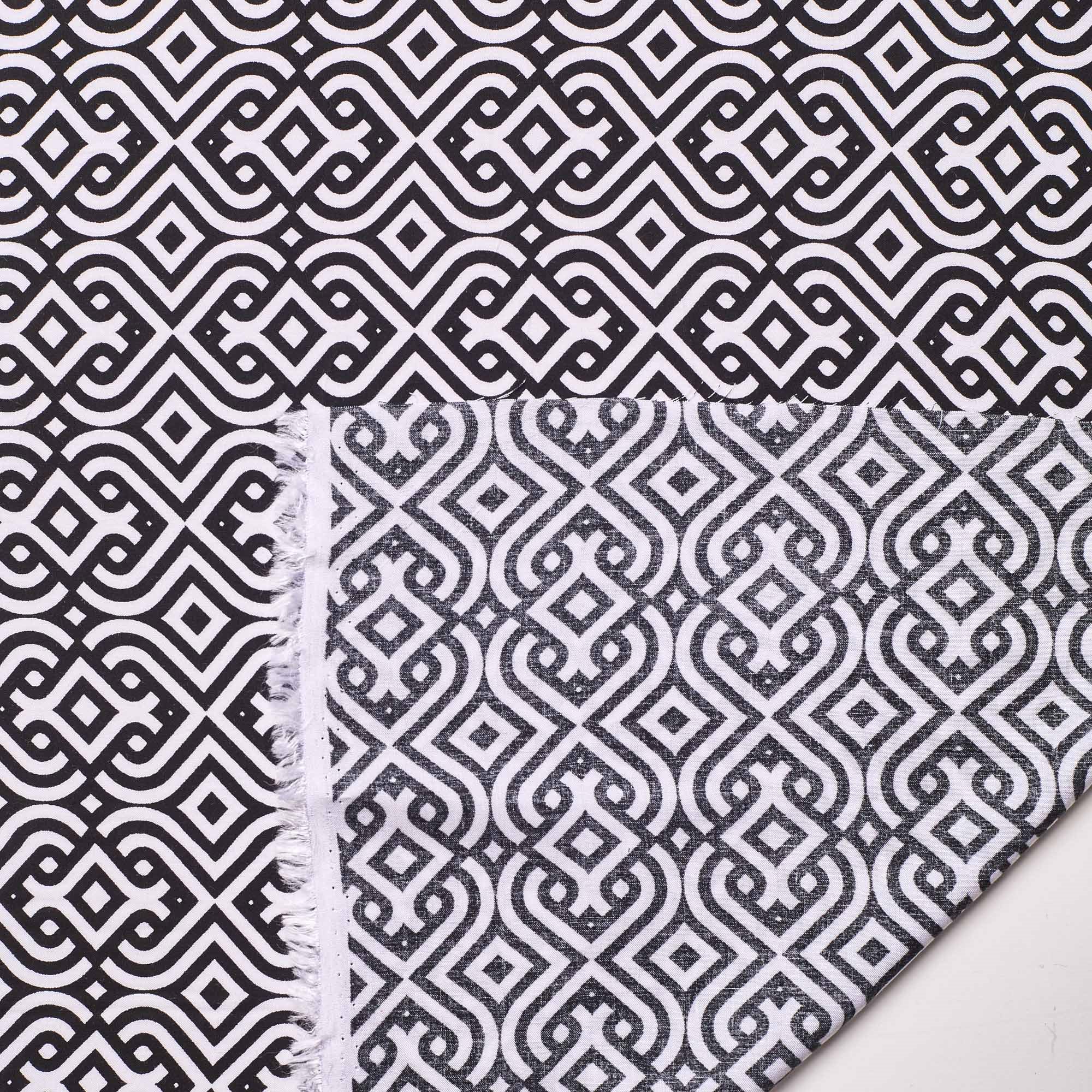 Вискоза тканая принт 14006 (Черный, bc blk, БП)