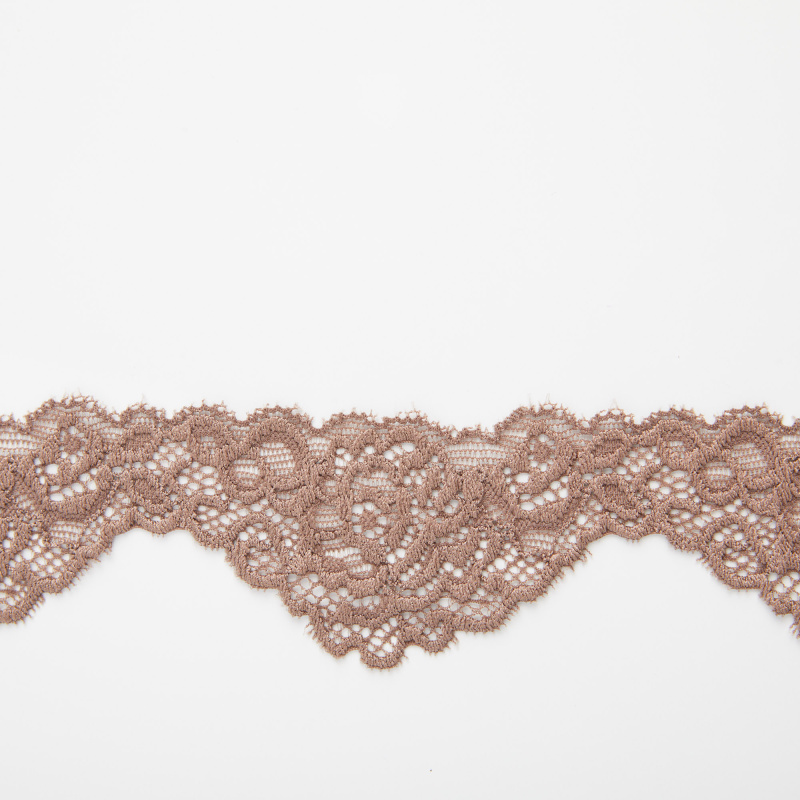 Кружево эластичное узкое 6885 (Коричневый, 18-1312 TC, БП)