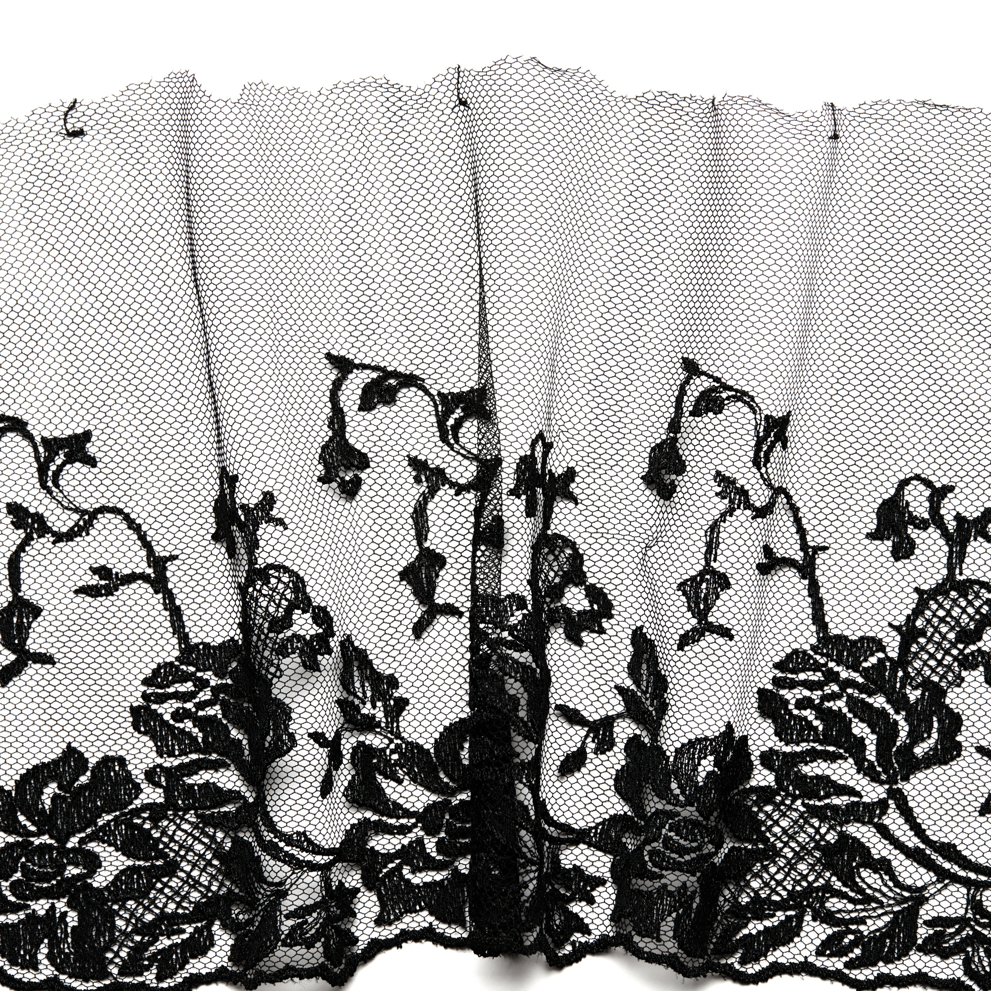 Вышивка на сетке неэластичной HA-40479B (Черный, Стандарт, БП)